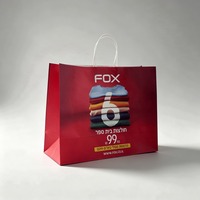 Sacs shopping en papier personnalisés pour magasins de vêtements, sacs de transport pour vêtements de marque