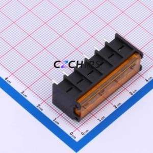 DBT50G-6.35-6P-BK-P OGC Barrier Terminal Block Through hole Component (THT),P=6.35mm Connector Three Sides 6.35mm 1x6P Edge Pin - Product Image 1