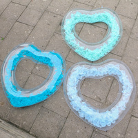 Bouée de natation gonflable en forme de cœur avec plumes Zhanxing PVC 120 cm pour femmes