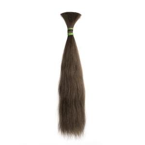 Paquetes de Cabello Humano Virgen 100% Puro Sin Procesar, Color Negro Natural, Doble Trama para Mayor Volumen, Venta al Por Mayor Directa de Fábrica - Product Image 1