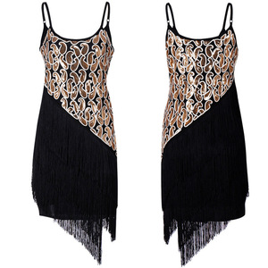 Women's 1920s Retro Tassel <b>Dress</b> Sequined Asymmetric Cocktail <b>Dress</b> For Dance - Product Image 2