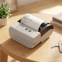 HSPOS P80CAI Printer Thermal Portabel 80mm dengan Pemotong Otomatis Tahan Air BT USB 2000mAh 100mm/s untuk POS Mobile