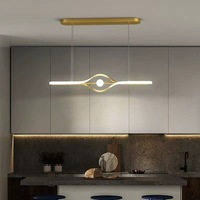 Lustre suspendu au plafond en fer forgé LED, éclairage moderne de style nordique pour salon et salle à manger, noir/or