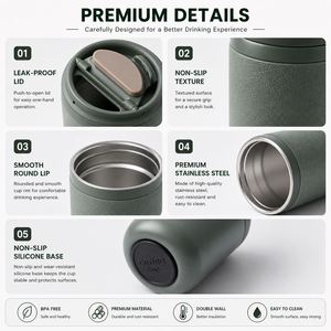 Gobelet à café en acier inoxydable personnalisé avec logo, 280 ml, 550 ml, sans BPA, tasse de voyage pour le bureau et l'extérieur - Product Image 4