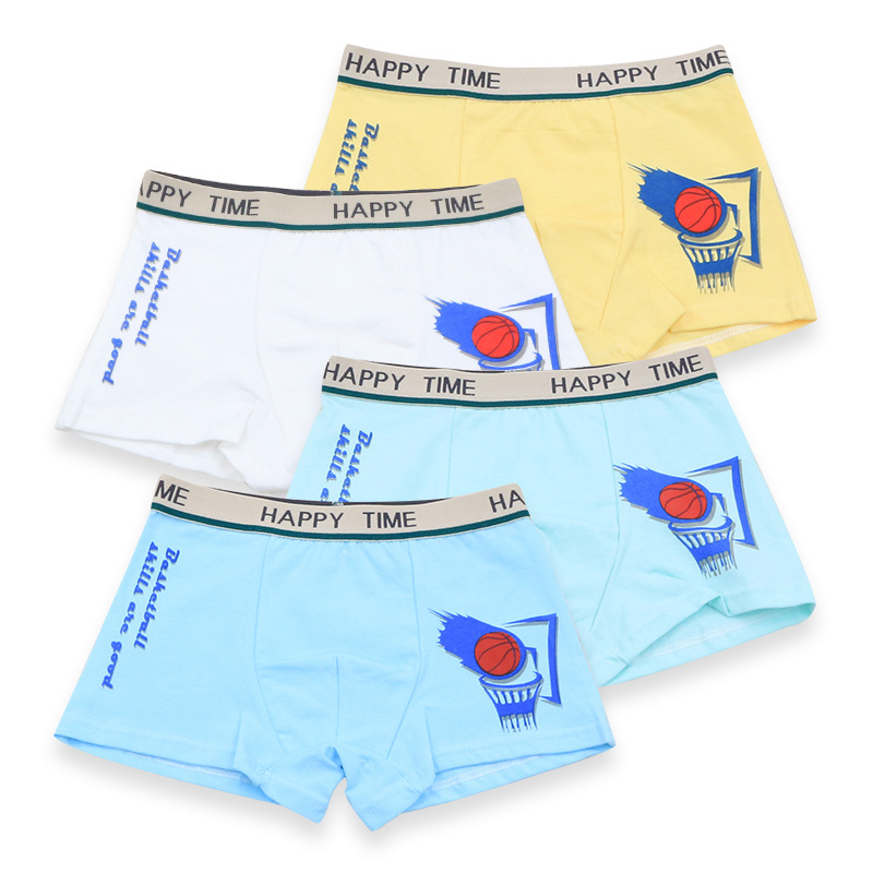 Детская одежда, 4 предмета в комплекте, нижнее белье для мальчиков из хлопка с принтом, трусы-боксеры для малышей с персонажами из мультфильмов трусы-боксеры оптовая продажа