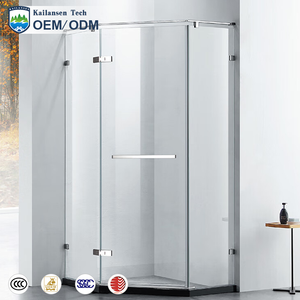 Mampara <span class=keywords><strong>de</strong></span> <span class=keywords><strong>Ducha</strong></span> <span class=keywords><strong>de</strong></span> Vidrio Templado <span class=keywords><strong>de</strong></span> 8 mm, Tamaño Personalizado, con Puerta <span class=keywords><strong>de</strong></span> <span class=keywords><strong>Ducha</strong></span> con Bisagras y Herrajes <span class=keywords><strong>de</strong></span> Acero Inoxidable - Product Image 1