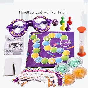 <strong>Pointless</strong> <strong>Board</strong> <strong>Game</strong> Google Eyes Painting English Glasses DIY You Draw I guess Children's Puzzle Table Funny Toys - Product Image 1