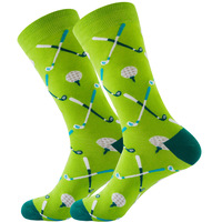Chaussettes fantaisie colorées en Jacquard pour hommes, 2021