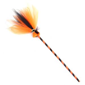 Witch <b>Broom</b> Kids Party Decoration Plastic & Ribbon Gauze Material 90Cm Size for Halloween Costume Use - Product Image 4
