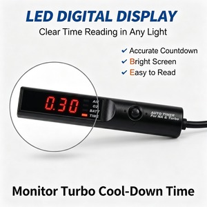 Minuteur de turbo universel JDM pour voiture, lumière rouge, blanche et bleue, 12V, affichage numérique LED, 12V, pour APEXI NA & Turbo - Product Image 3