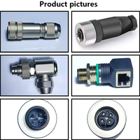 Connecteur étanche M12 12 broches mâle-femelle IP67 à code A, ensemble prise-câble droit pour encodeur de moteur, signal et alimentation OEM