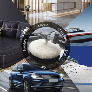 8 "yün kanca & döngü kavrama parlatıcı bileşik kesme ve parlatma için yün ped çift yan-otomotiv araba detaylandırma parlatıcı uyar - Product Image 6