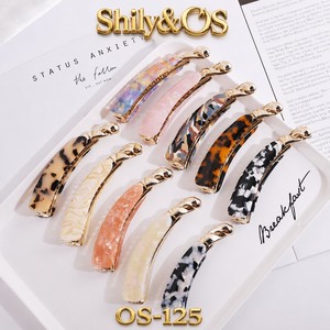ShilyOS Fermaglio per capelli a banana in acetato coreano, all'ingrosso, con logo personalizzato, colore sirena, fermaglio superiore per coda di cavallo, accessori per capelli da donna, OEM - Product Image 4