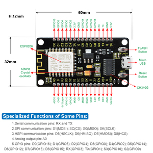 <span class=keywords><strong>Arduino</strong></span> के लिए कीestudio esp8266 वाईफाई शील्ड विकास बोर्ड - Product Image 3