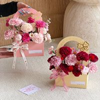 Boîte d'emballage pour fleurs fraîches Evergreenwrap pour la fête des mères, sac à fleurs portable, panier à fleurs en papier DIY, fournitures d'emballage floral