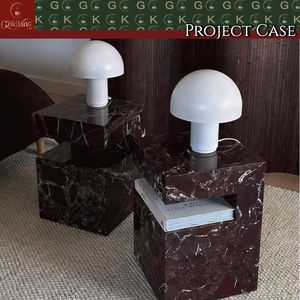 Mesa Auxiliar <span class=keywords><strong>de</strong></span> Mármol GOLDKING, Color Marrón Oscuro con Vetas, para Sala <span class=keywords><strong>de</strong></span> Estar, Muebles <span class=keywords><strong>de</strong></span> Lujo Personalizados con OEM/ODM - Product Image 4