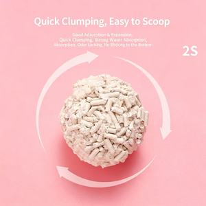 Litière pour chat en tofu biodégradable avec bentonite, contrôle des odeurs, agglomération rapide, faible poussière, sûre et écologique pour les chats - Product Image 2