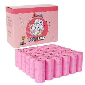 Nouveaux sacs à déjections pour animaux de compagnie personnalisés par le fabricant 2025, biodégradables, étanches, parfumés à la fraise, sacs à crottes de chien compostables - Product Image 3