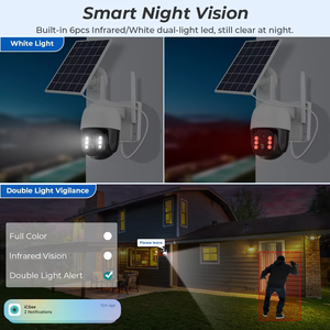 4MP WiFi <strong>Solar</strong> <strong>Camera</strong> PTZ Outdoor Night Vision <strong>Security</strong> IP <strong>Camera</strong> With <strong>Solar</strong> Panel Recharge 7800mAh Battery Human Detect ICSee - Product Image 4