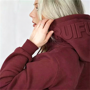 Sweat à capuche unisexe surdimensionné en molleton 100 % coton, imprimé 3D, style streetwear, épais, gaufré - Product Image 1
