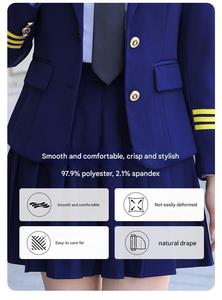 Biểu Tượng Tùy Chỉnh Chất Lượng Cao Cổ Điển Hãng Hàng Không Phi Công Đồng Phục Phi Hành Đoàn Phi Công Hàng Không Tiếp Viên Và Tiếp Viên Hàng Không Làm Việc Phù Hợp Với - Product Image 2