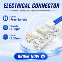 Connecteur fil-circuit 2,0 mm de pas, type DIP KR2008 3A 125V pour applications automobiles, industrielles, de communication et d'électronique grand public