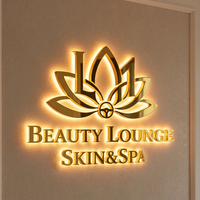 Enseigne lumineuse LED personnalisée, signalétique en acrylique rétroéclairée 3D pour salon de beauté, logo mural