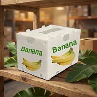 Scatola Personalizzata per Imballaggio di Banane e Sushi, Contenitore Impilabile in Plastica per Frutta con Finestra, Riciclabile per Spedizioni Agricole