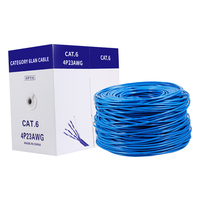 Nuevo cable de red LAN MX-STAR Cat6 UTP de 4 pares 26AWG CCA, certificado de alta velocidad, amarillo, caja de 305m, modelo 2026