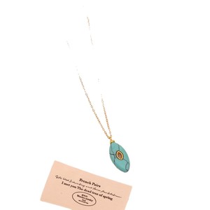 Collier avec pendentif ovale en pierre naturelle incrusté <span class=keywords><strong>de</strong></span> zircon, chaîne à maillons élégante en acier inoxydable, bijoux à la mode N022 - Product Image 5