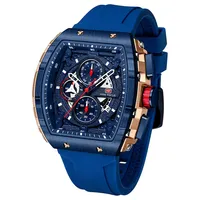 Jam Tangan Mini Focus MF0399G Multifungsi Baru Model Kotak Quartz untuk Pria Tahan Air 3 Dial Kecil Kalender Silikon Relogio Masculino