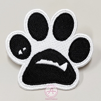 Fer à quantité minimale de commande bas sur patchs personnaliser forme dessin animé broderie découpe forme fer personnalisé sur coudre sur des patchs tissés pour chapeau