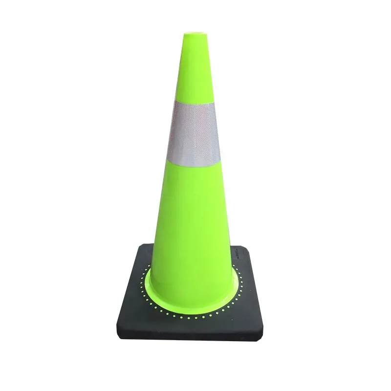 70Cm Xanh PVC Đen Cơ Sở Giao Thông Cone