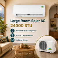 AC Split OEM 24000 BTU yang Dipasang di Dinding, Inverter Tenaga Surya, AC DC Hybrid untuk Restoran dan Toko Ritel