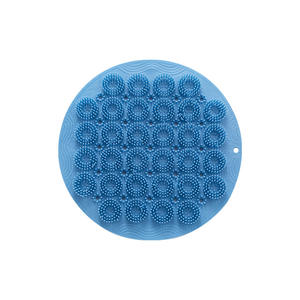 Alfombrilla de silicona para baño, redonda, masajeadora para pies, con protuberancias elásticas para limpieza y relajación - Product Image 4