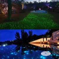 Luminaire de sol carré à fibre optique pour cour, en acier inoxydable IP66, à changement de couleur, avec câblage AGI32, pour piscine d'hôtel