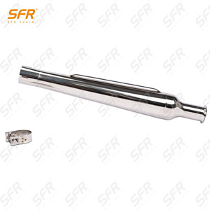 ท่อไอเสียสแตนเลสชุบโครเมียมแบบปรับได้ SFR สำหรับรถมอเตอร์ไซค์เดวิดสัน รุ่นบ็อบเบอร์/ชอปเปอร์ พร้อมอุปกรณ์ลดเสียง - Product Image 1