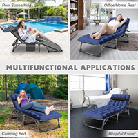 Lit de Camp de Camping d'Extérieur en Métal et Chaise Longue de Tente, Chaise Pliante Portable en Tissu, OEM, Cadeaux Nouveauté Moderne, Lit de Voyage