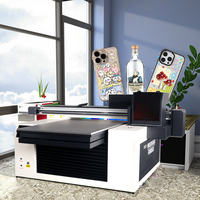 Printer Flatbed UV 6090 kualitas tinggi pencetak sublimasi Inkjet UV otomatis dengan XP600 kepala cetak kondisi baru warna tinta CMYK