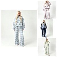 Nouvelle Collection Automne/Hiver 2026 – Ensemble Long 2 Pièces Ample à Rayures Imprimées – Vêtements Décontractés et Tendance pour Femmes Européennes