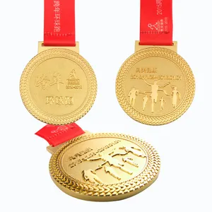 Medalhas de metal para maratona, medalhas de metal personalizadas para companhia escolar, evento de esportes, comemorativas, de parede