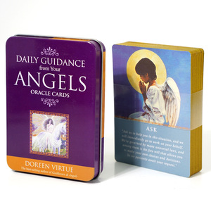 Cartas <span class=keywords><strong>de</strong></span> Tarot Personalizables en Caja <span class=keywords><strong>de</strong></span> Lata con Acabado Estampado en Oro, Cartas <span class=keywords><strong>de</strong></span> Oráculo Mejoradas, Cartas <span class=keywords><strong>de</strong></span> Juego <span class=keywords><strong>de</strong></span> Cartón Recubierto - Product Image 1
