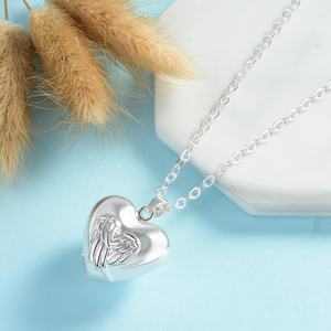 Boules d'harmonie d'ange plaquées argent pour bébé, 2 pièces, en forme <span class=keywords><strong>de</strong></span> cœur, carillon <span class=keywords><strong>de</strong></span> <span class=keywords><strong>grossesse</strong></span>, nouveauté - Product Image 4