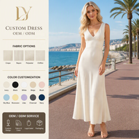 Robe longue décontractée trapèze personnalisée avec bretelles pour femme – Vente en gros