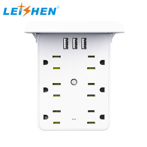 LEISHEN 6구 멀티탭 2USB+C 미국형 콘센트 고속 충전 5V 3.6A 포트 125V 정격 전압 콘센트 홀더 포함 - Product Image 3