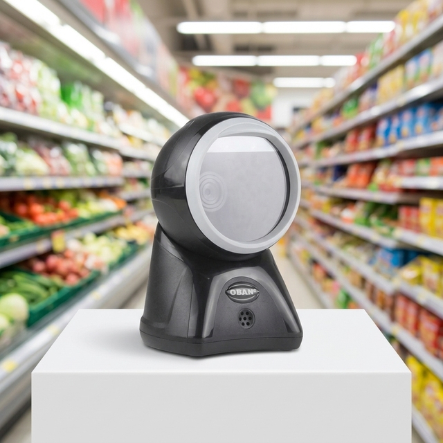 Desktop Barcode Scanner Price Qr Code Reader Usb Scanner Large Format Supermarket Barcode Scanner for Supermarket