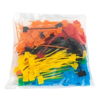 250 étiquettes de câble de 8 pouces, attaches zippées colorées, étiquettes de câble en nylon, étiquettes de câble Ethernet, étiquettes de prix avec ficelle, étiquettes en plastique