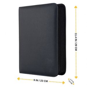 Classeur professionnel FX à 4 pochettes pour cartes rigides 3x4, album de présentation de cartes à collectionner sans acide, en cuir PU zippé - Product Image 2