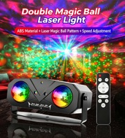 Lámpara de Discoteca con Doble Bola Mágica Láser, Control Remoto, Activación por Sonido, Luz para Fiestas, Bares, Clubes, Bodas y Festividades