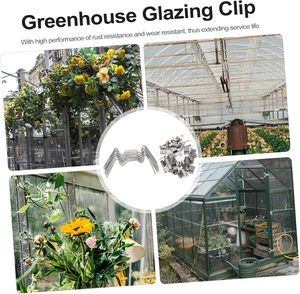 50 attaches de fixation pour panneaux de serre, type W, épaisses, en acier inoxydable, pour jardinage et fleuristes - Product Image 4